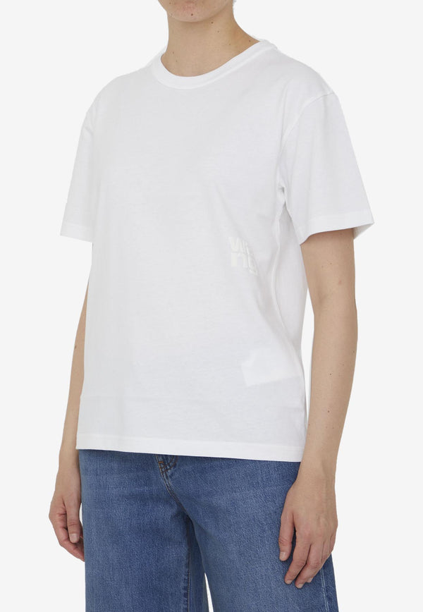 Alexander Wang Embossed Logo T-shirt White 4CC3221357--100