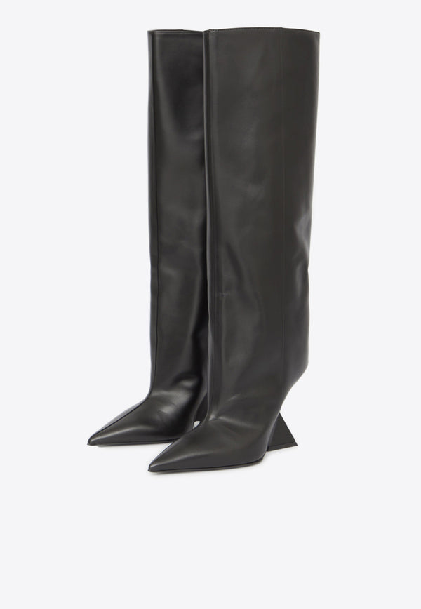 The Attico Cheope 105 Calf Leather Boots Black 231WS626-L019-100