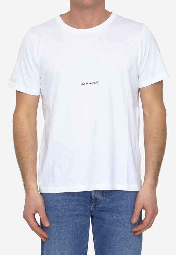 Saint Laurent Crewneck Printed Logo T-shirt 464572--9000
