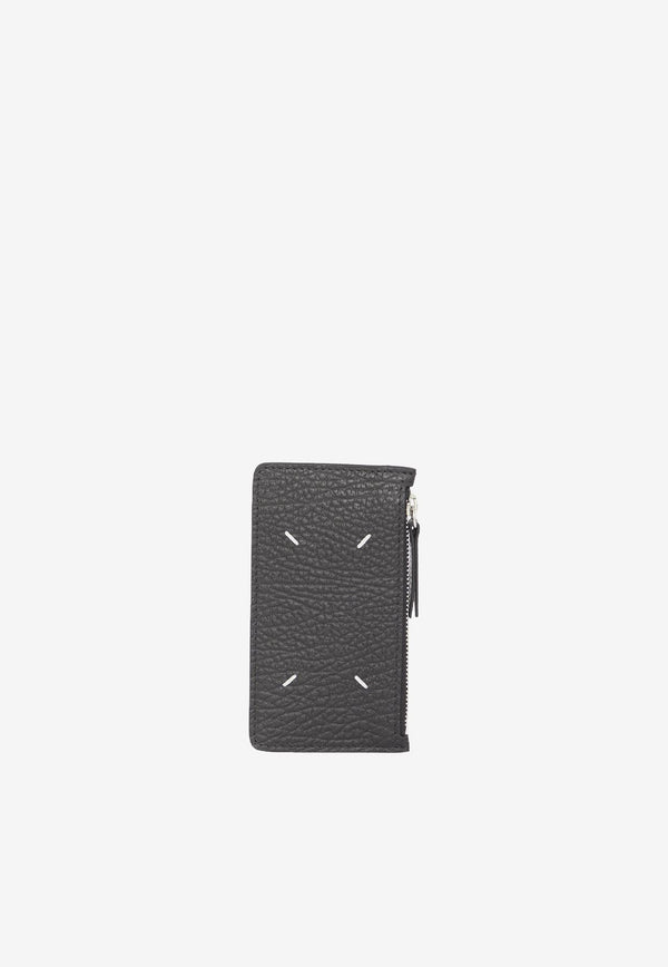 Maison Margiela Grained Leather Zip Cardholder Black S56UI0143-P4455-T8013