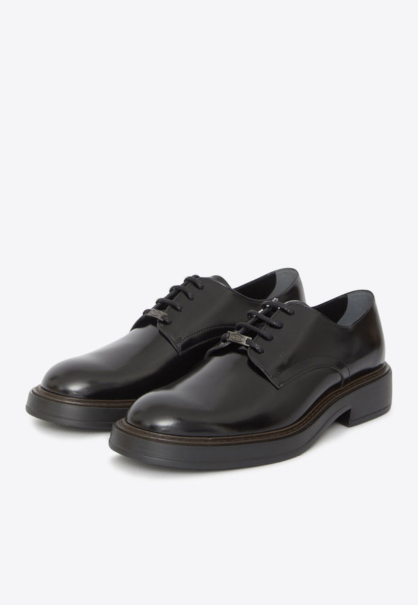 Tod's Semi-Shiny Leather Oxford Shoes Black XXM61K00C21-SOO-B999