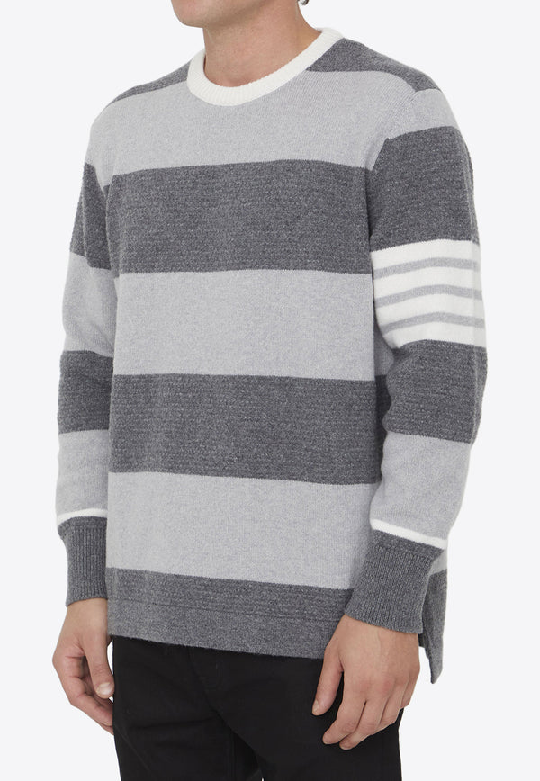 Thom Browne Striped Wool Sweater Gray MKA483A-Y1030-982