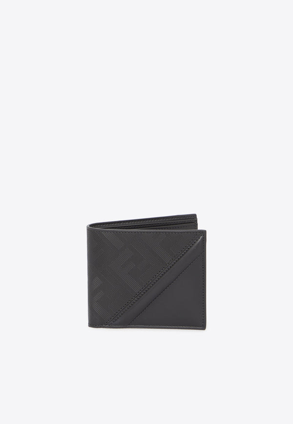 Fendi Shadow Diagonal Leather Wallet Black 7M0169-AP1T-F0GXN