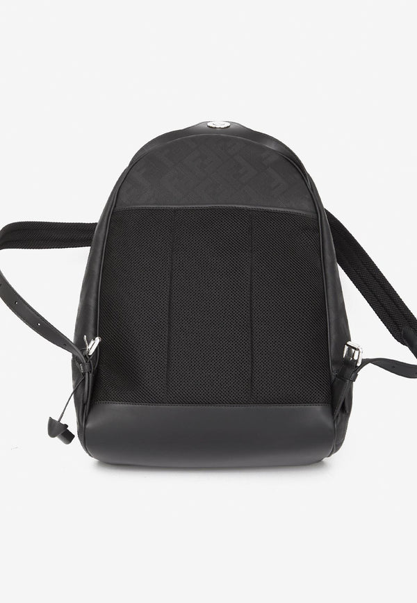 Fendi Logo Leather Backpack 7VZ076-APDO-F0GXN Black
