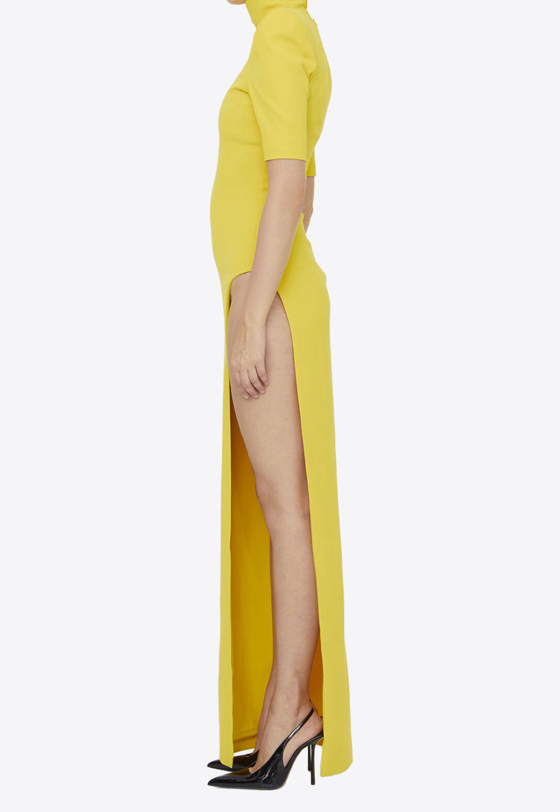 Monot Crêpe Maxi Dress Yellow PF23TNKDRESS--YELLOW
