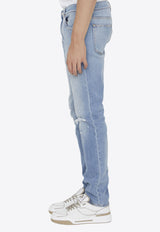 Dolce & Gabbana Logo Plate Skinny Jeans Light Blue GY07LD-G8JG7-S9001