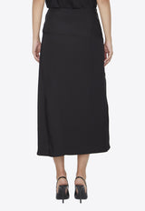 Jil Sander Zipped Midi Skirt J03MA0125-J65003-001 Black