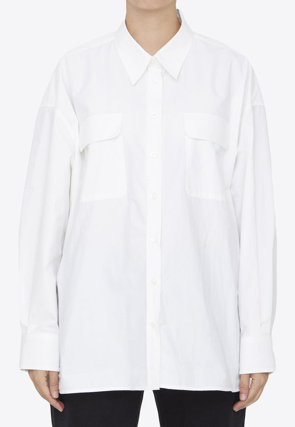 Armarium Leo Oversized Long-Sleeved Shirt White ARMTMT005-C003-001