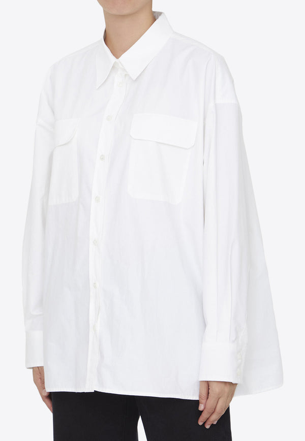 Armarium Leo Oversized Long-Sleeved Shirt White ARMTMT005-C003-001