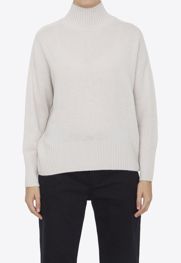 Allude High-Neck Cashmere Sweater 235/11156--41 Beige