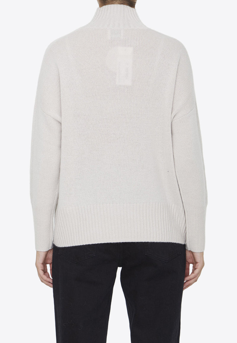 Allude High-Neck Cashmere Sweater 235/11156--41 Beige