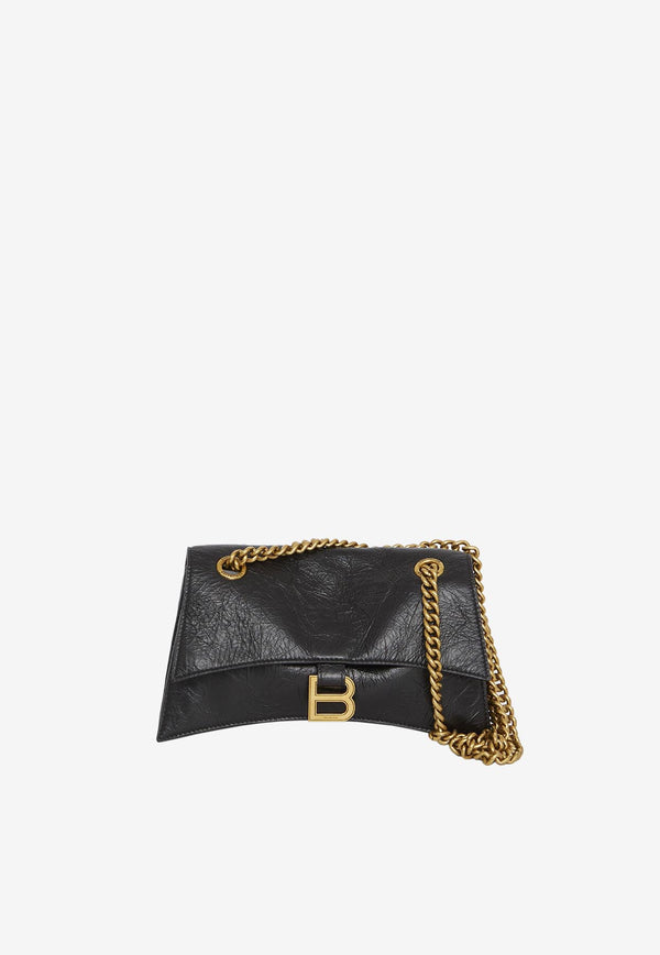 Balenciaga Small Crush Chain Shoulder Bag 716351-210IT-1000 Black