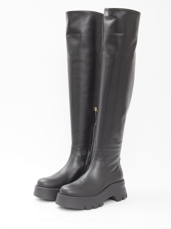 Gianvito Rossi Montey Cuissard Over-the-Knee Boots G80223-20GOM-VGI Black