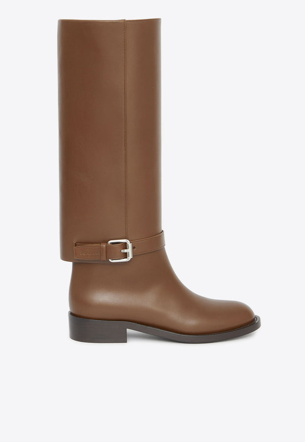 Burberry Emmett Knee-High Leather Boots Brown 8070714--B6403