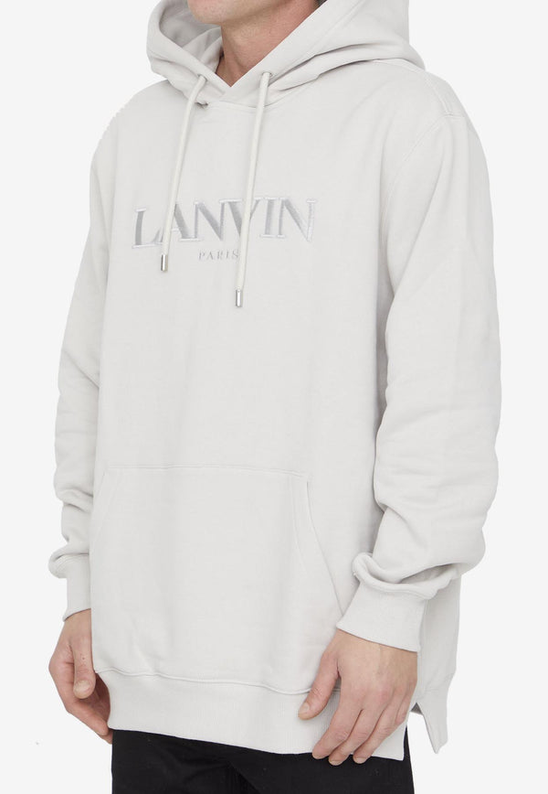 Lanvin Logo Embroidered Hooded Sweatshirt Chalk RM-HO0009-J210-A23--04