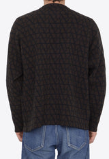 Valentino Toile Iconographe Wool Sweater 3V3KC27A-9K3-MYW Brown
