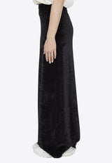 Balenciaga Velvet Maxi Skirt Black 751375-TOV10-1000
