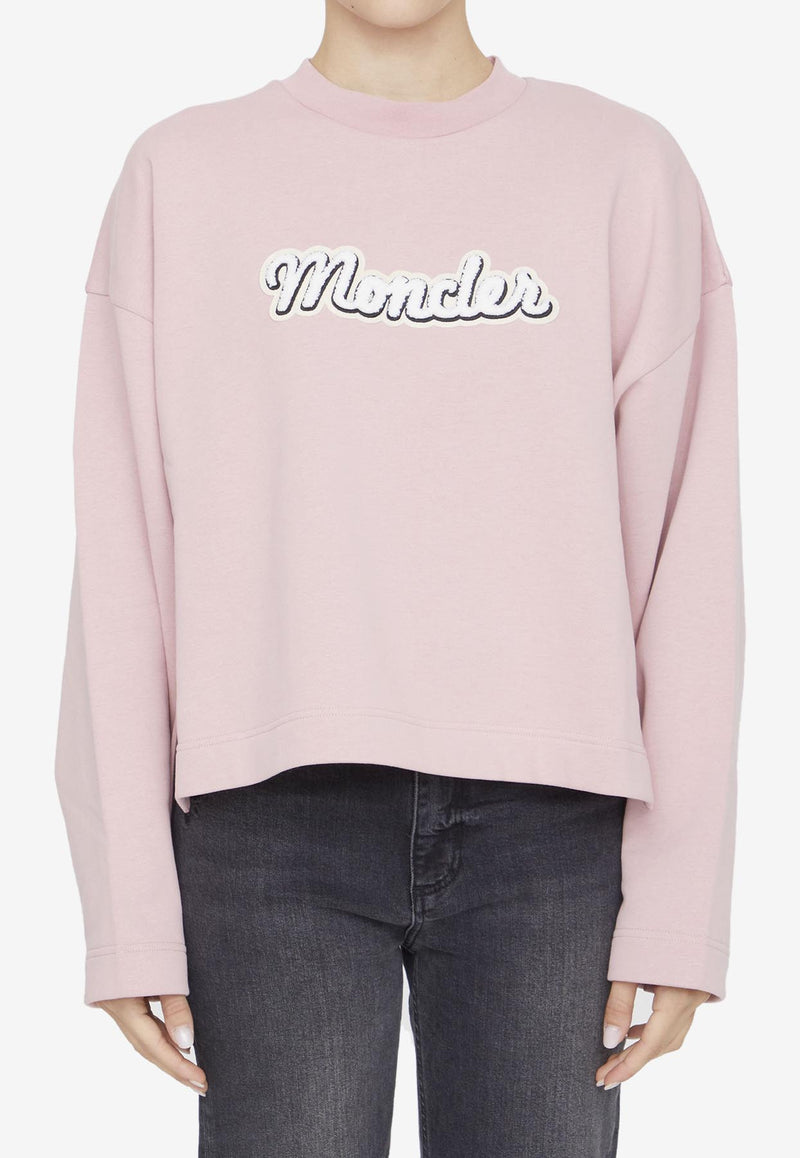 Moncler Logo Long-Sleeved T-shirt Pink 8G00020-899U5-523