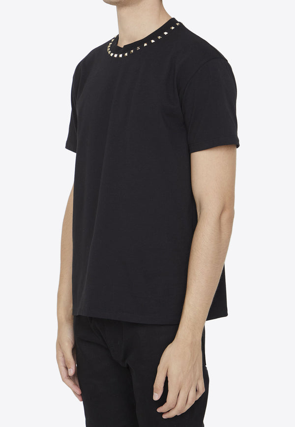 Valentino Rockstud Short-Sleeved T-shirt 3V3MG08X-959-0NO Black