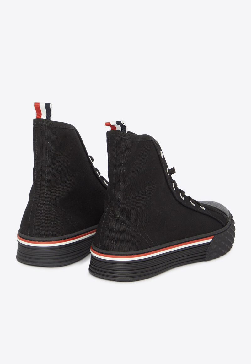 Thom Browne Collegiate High-Top Sneakers Black MFD243A-F0102-001
