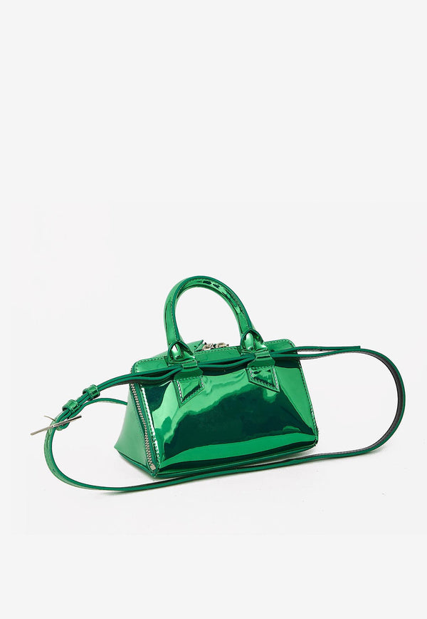 The Attico Mini Friday Laminated Top Handle Bag Green 236WAH02-PU02-028