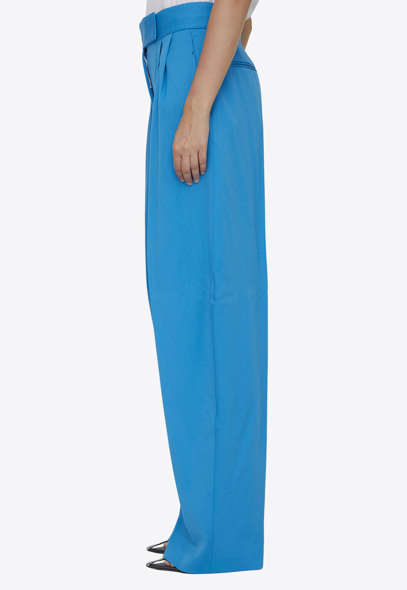 The Attico Tailored Wool Pants Turquoise 237WCP102-W041-258