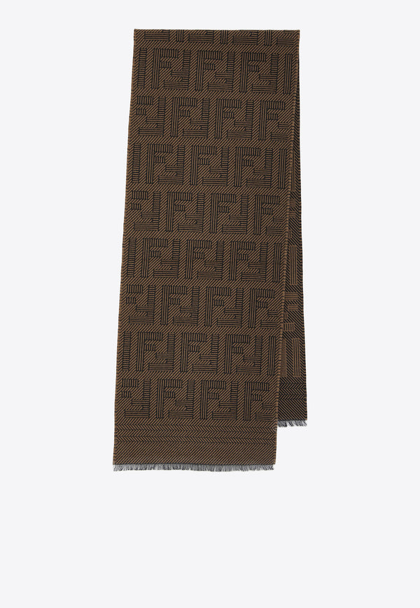 Fendi Logo Monogram Wool Scarf FXS124-APW4-F13D6