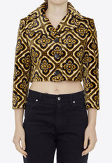 Etro Cropped Velvet Blazer 11501-0563-1 Multicolor