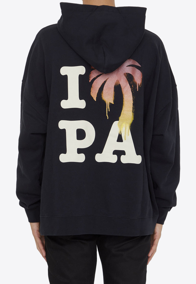 Palm Angels I Love PA Hooded Sweatshirt Black PMBB126F23FLE002--1025