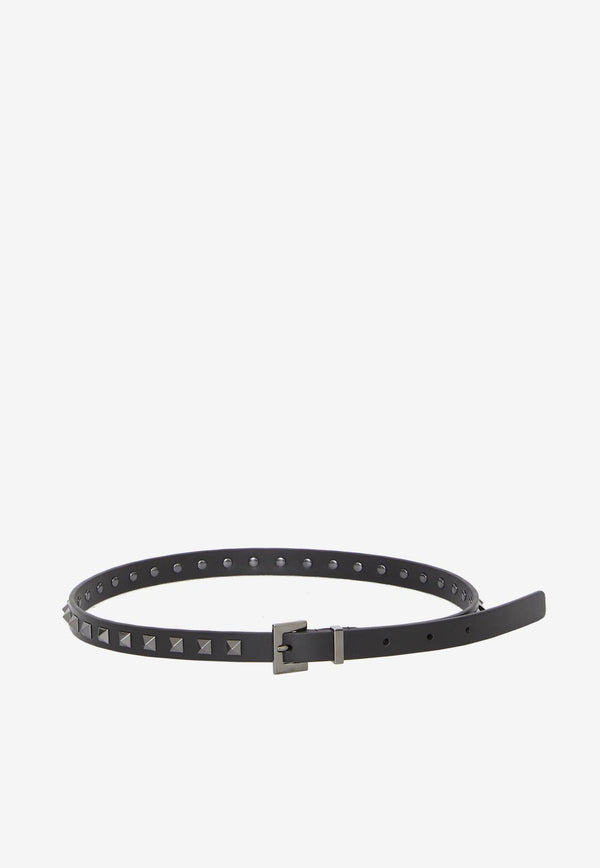 Valentino Leather Belt With Studs 3W0T0535-XRZ-0NO