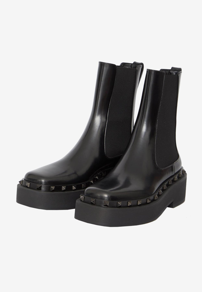 Valentino Rockstud M-Way Beatle Boots 3W0S0HE0-DKP-0NO Black
