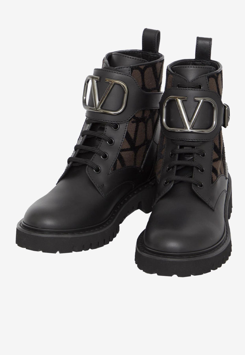 Valentino Iconographe VLogo Ankle Boots Black 3W2S0Q03-HQZ-U02