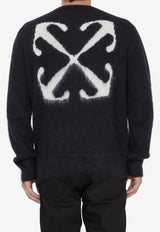 Off-White Arrow Sweater in Mohair Blend OMHE170F23KNI001--1061