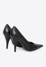 The Row Lana 110 Pointed Leather Pumps Black F1406-L35-BLK