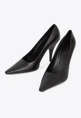 The Row Lana 110 Pointed Leather Pumps Black F1406-L35-BLK