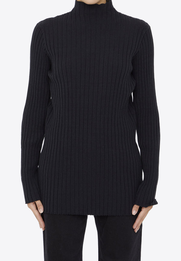 The Row Deidree Rib-Knit Sweater Black 7409-Y522-BLK