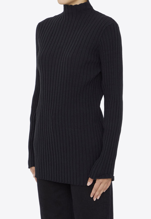 The Row Deidree Rib-Knit Sweater Black 7409-Y522-BLK