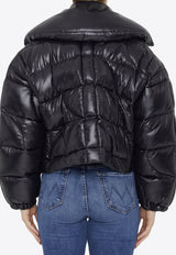Patou Short Puffer Jacket Black OU024-0123-999B
