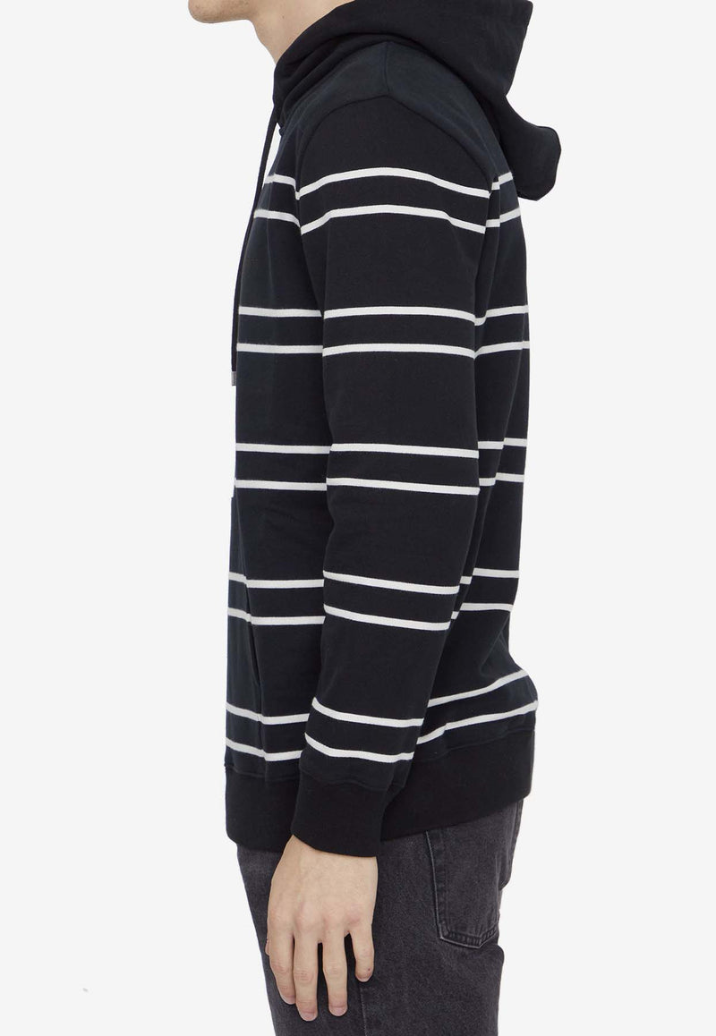Saint Laurent Embroidered Striped Hooded Sweatshirt 759979Y37IZ--1095