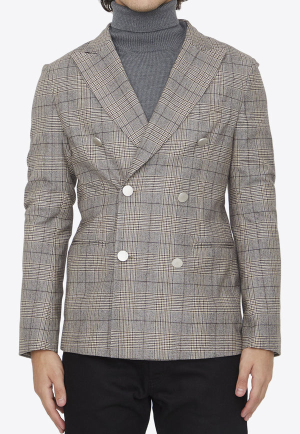Tonello Checked Wool Blazer Gray 06GW070-7455Q-800
