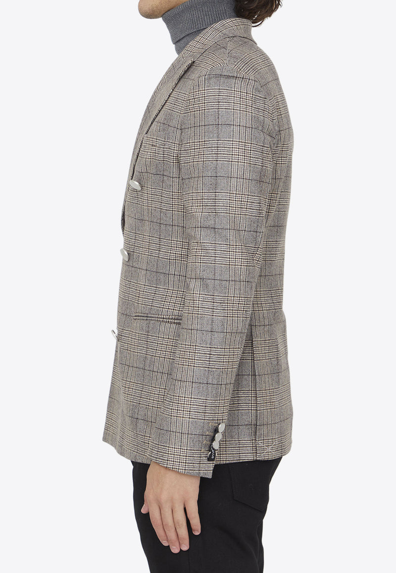 Tonello Checked Wool Blazer Gray 06GW070-7455Q-800