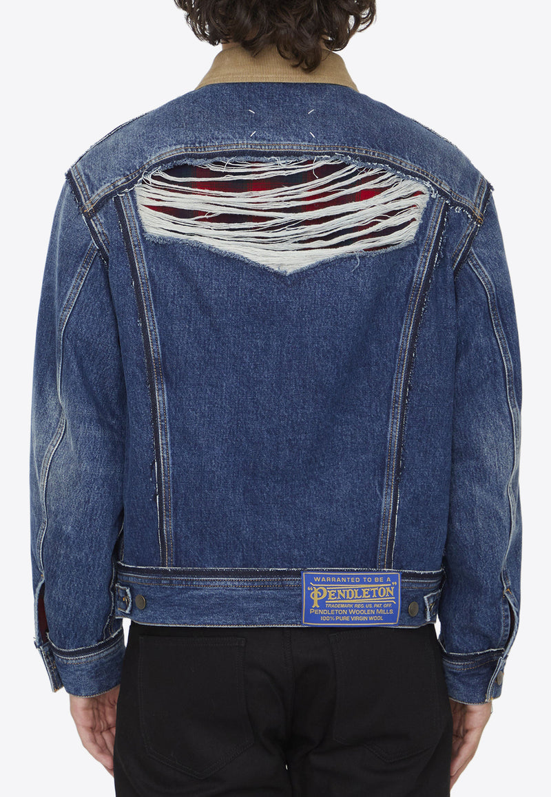 Maison Margiela Pendleton Denim Jacket Denim S67AM0061-STZ091-962