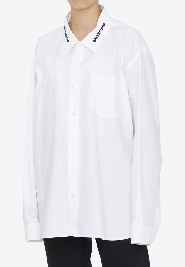 Balenciaga Oversized Dropped Neckline Shirt 768509-TNM60-9000