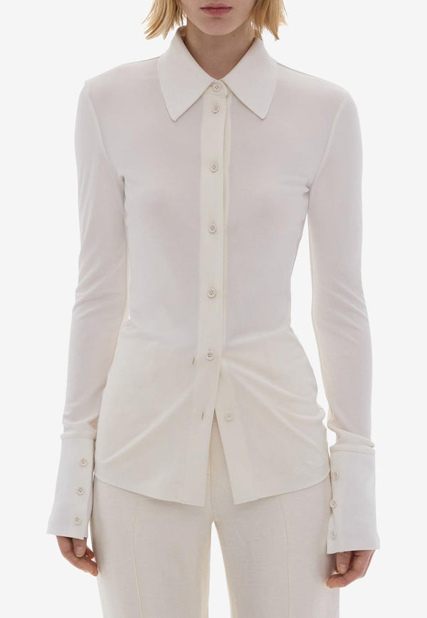 Helmut Lang Long-Sleeved Fitted Shirt White N01HW503WHITE