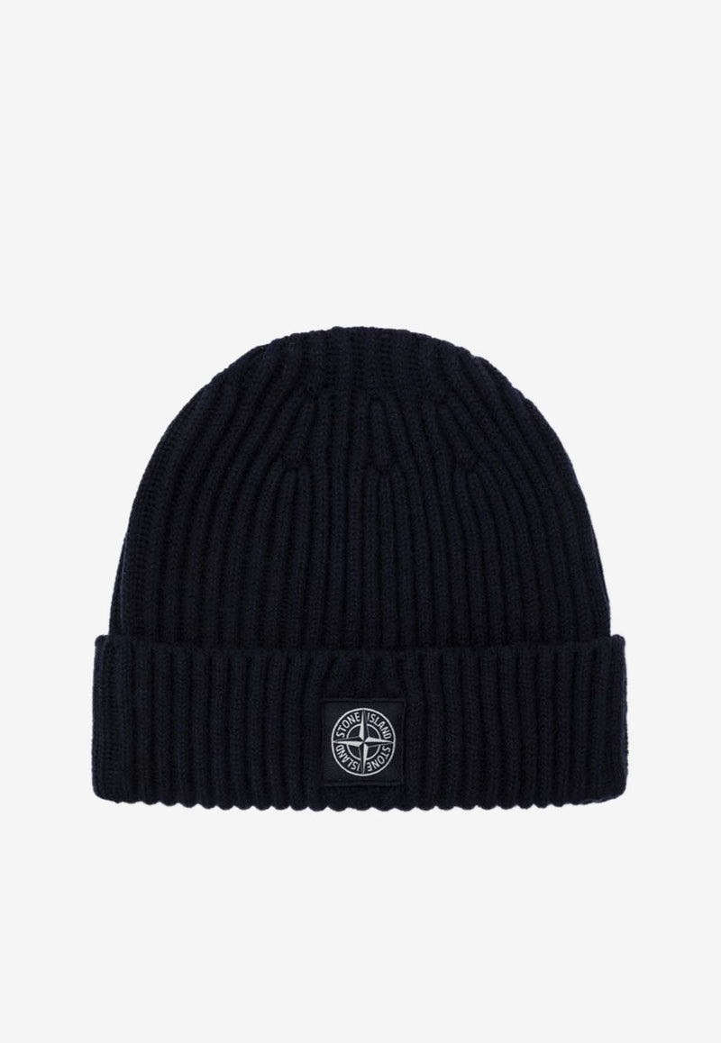 Stone Island Junior Boys Wool Ribbed Beanie Blue N100007S0C03/R_STONE-V0020
