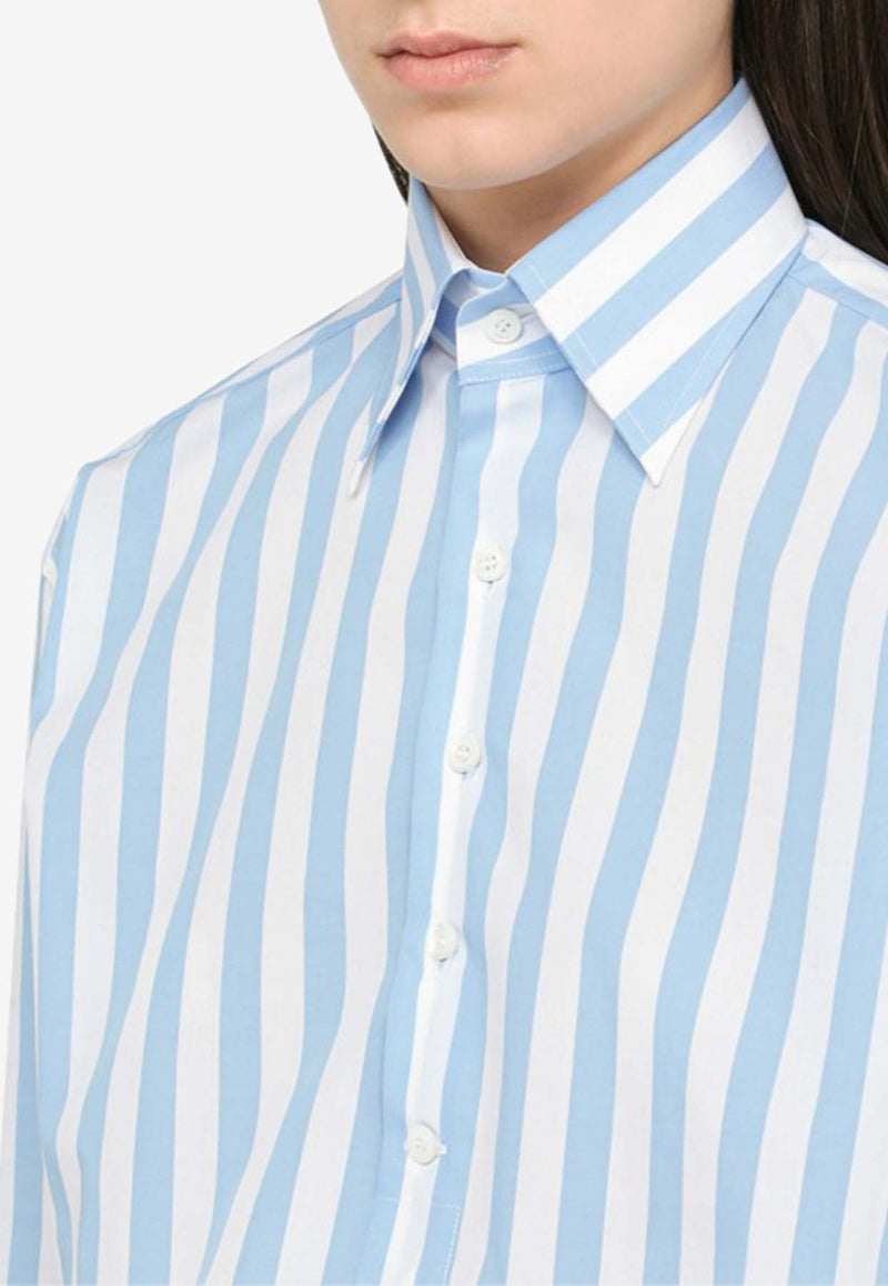 Woera Button Up Stripe-Print Shirt N1060ACO/M_WOERA-LB