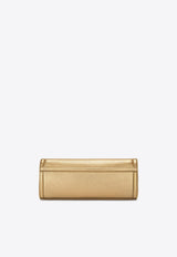 DeMellier London The Paris Metallic Leather Clutch Gold N118GOLD