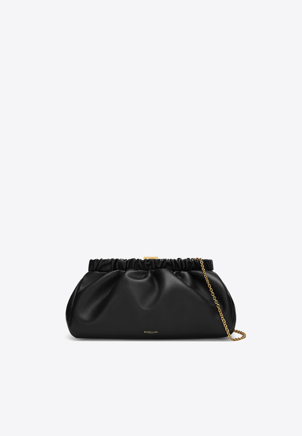 DeMellier London The Miami Leather Clutch Bag Black N122BLACK