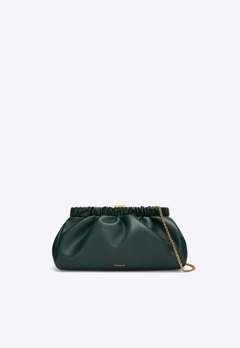 DeMellier London The Miami Leather Clutch Bag Green N122GREEN