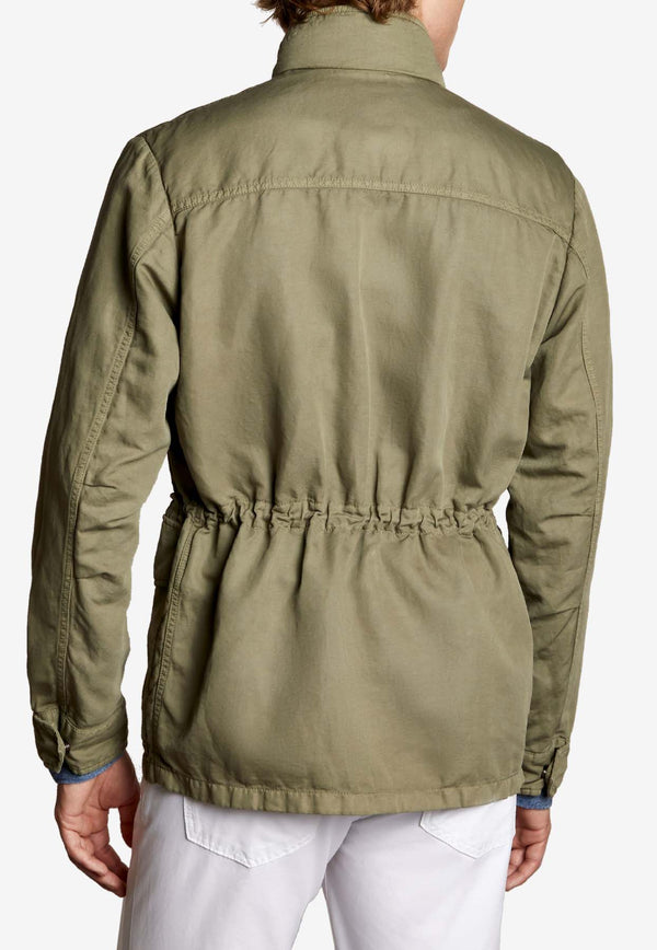 Fay Archive Garment-Dyed Field Jacket NAM1948016TVW2V419OLIVE